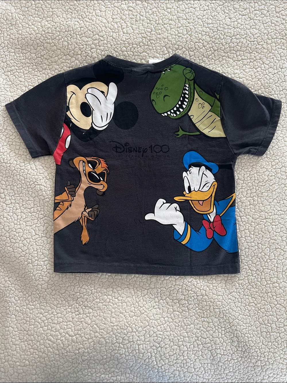 Zara Black Kids Tee with Disney Stack Graphic - Picture 4 of 5